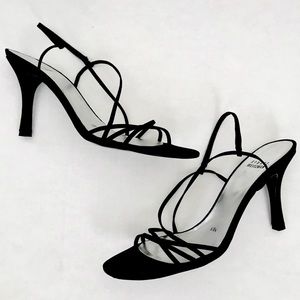 Stuart Weitzman | Black Strappy Heels | 8.5N